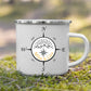 Camping Tasse "Personalisierter Kompass"