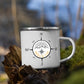 Camping Tasse "Personalisierter Kompass"