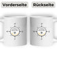 Camping Tasse "Personalisierter Kompass"