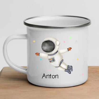 Emaille Tasse Astronauten Kindertasse Little Mathilda