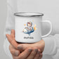 Emaille Tasse Kleiner Raketenpilot Little Mathilda