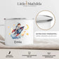 Emaille Tasse Mondflieger Rakete Little Mathilda