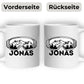 Keramik Tasse, Emaille Tasse Skifahrer Tasse mit Namen Little Mathilda