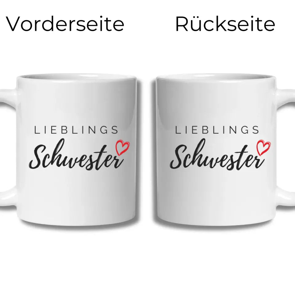 Keramik Tasse Lieblings Schwester Little Mathilda